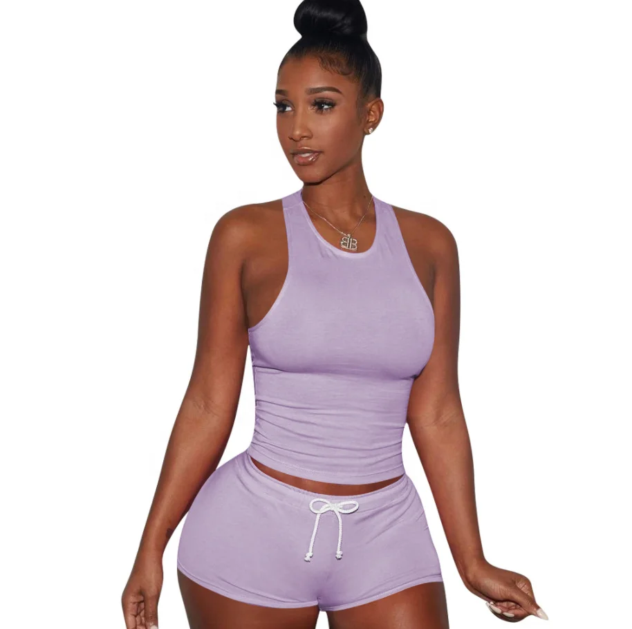 Wholesale Blank Yoga Tank Top Women 2 piece Short Casual Sportswear Yoga Sports Set for Women, Picture shows
Wholesale Blank Yoga Tank Top Women 2 piece Short Casual Sportswear Yoga Sports Set for Women, Picture shows