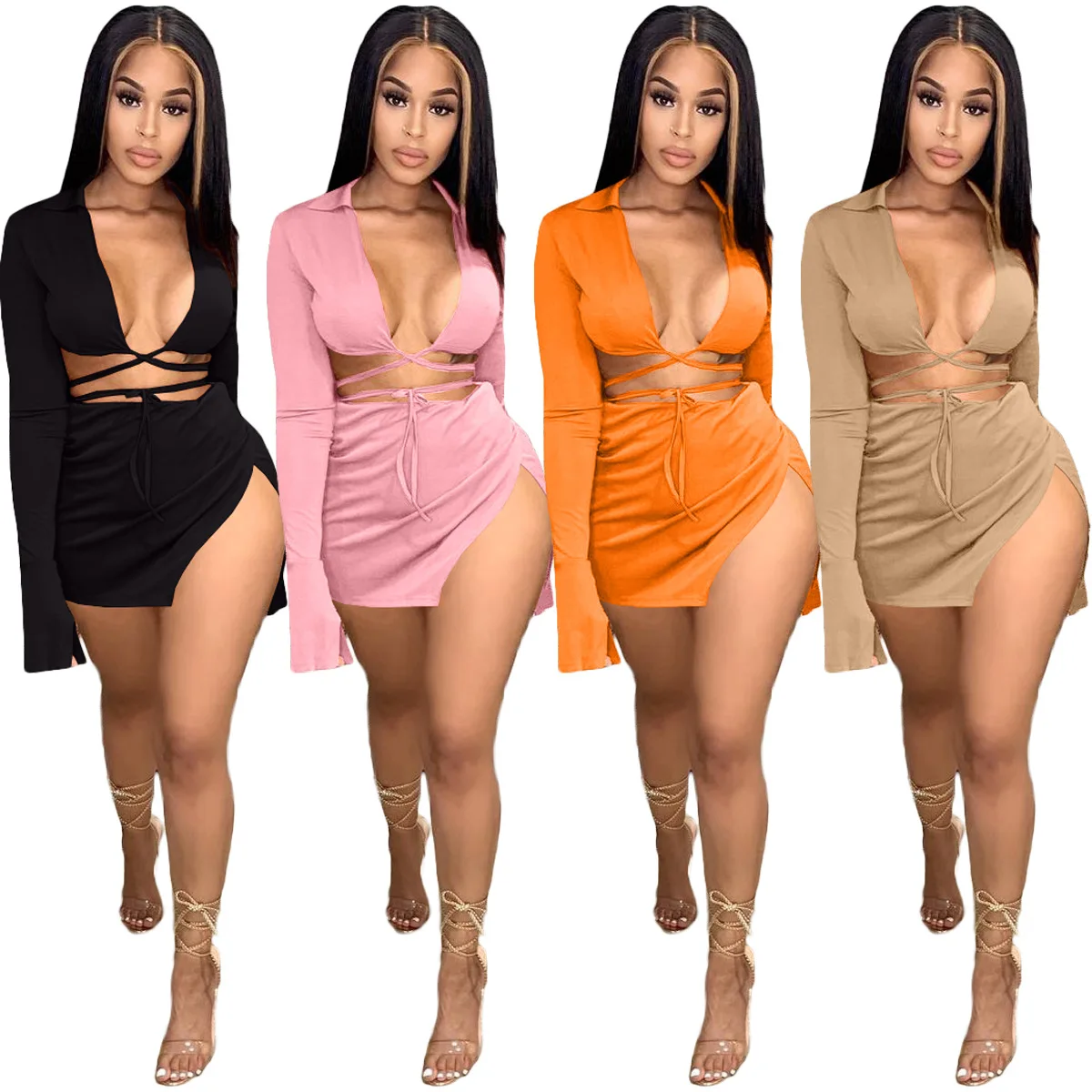 Summer 2022 Custom Logo Mini Womens Dresses Casual Lady Elegant Lace Up Dress Set Ladies Bodycon Dress, Picture color
Summer 2022 Custom Logo Mini Womens Dresses Casual Lady Elegant Lace Up Dress Set Ladies Bodycon Dress, Picture color