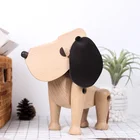 European home decoration wood carving dog crafts ornaments, children's room creative toys boutique gifts