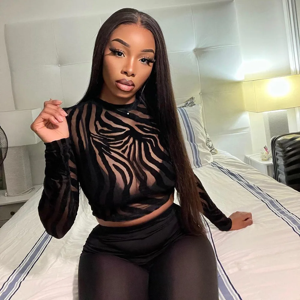 Hollow Out See Through Sexy Slash Neck Fishnet Mesh T-Shirts Women Cute Club Outfits Off Shoulder Long Sleeve Crop Tees
Hollow Out See Through Sexy Slash Neck Fishnet Mesh T-Shirts Women Cute Club Outfits Off Shoulder Long Sleeve Crop Tees