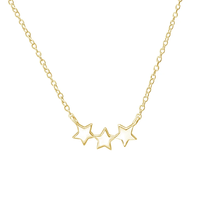925 Sterling Silver 18K gold Plated Stars Pendant Necklace For Woman Engagement Party
925 Sterling Silver 18K gold Plated Stars Pendant Necklace For Woman Engagement Party