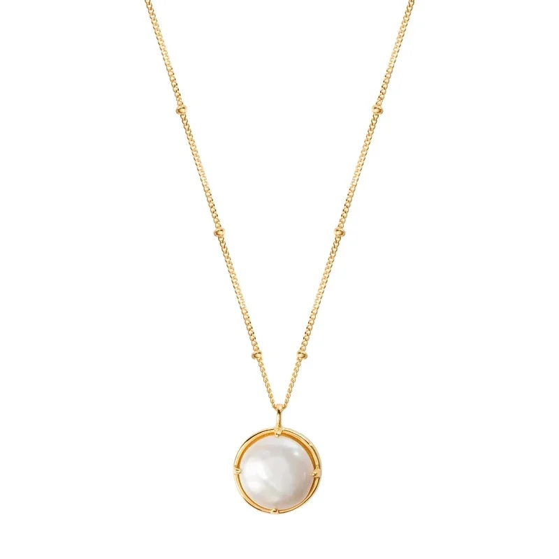 Minimalist bead chain necklace gold plating jewelry sterling silver pearl pendant necklace women
Minimalist bead chain necklace gold plating jewelry sterling silver pearl pendant necklace women