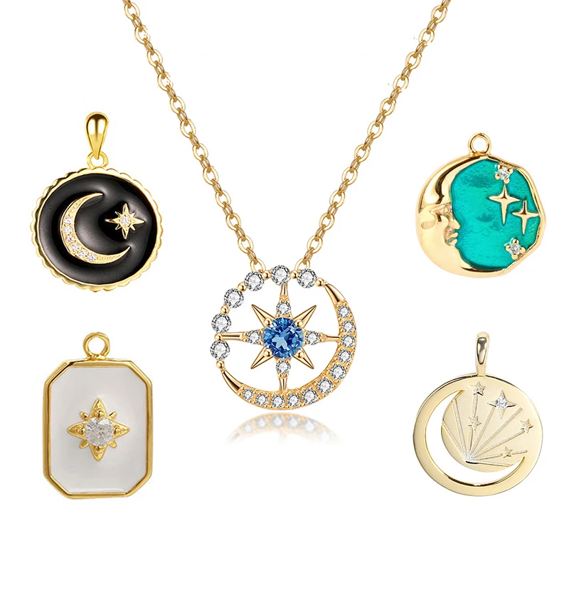 Women 925 Sterling Silver Tiny Fine Jewellery 18k Gold Plated Diamond Minimalist Enamel Star Sun Moon Necklace
Women 925 Sterling Silver Tiny Fine Jewellery 18k Gold Plated Diamond Minimalist Enamel Star Sun Moon Necklace