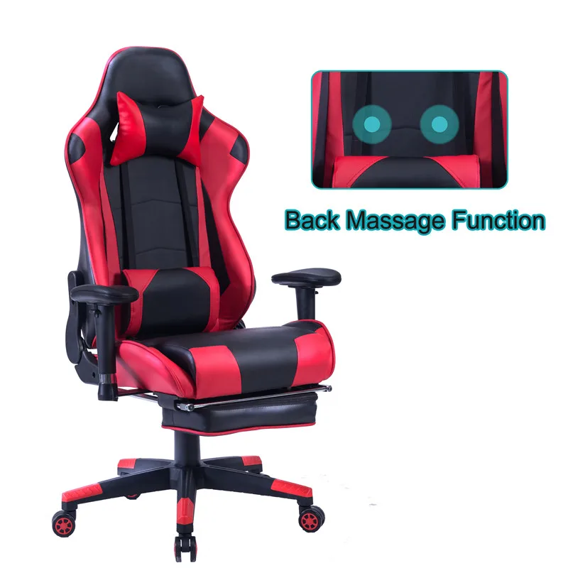 8204-2 Red Gaming Chair Moulded Foam Racing Chair With Massage AND Footrest, Black
8204-2 Red Gaming Chair Moulded Foam Racing Chair With Massage AND Footrest, Black