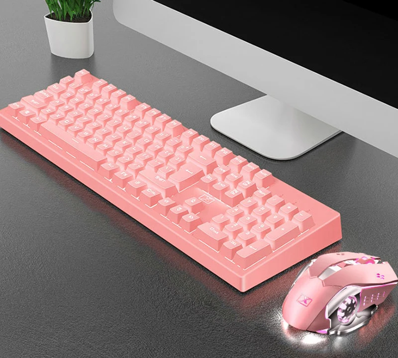 2.4G Waterproof Wireless Keyboard and Mouse Gaming Mechanical Keyboard Charged Breathing Backlight, Blue, pink
2.4G Waterproof Wireless Keyboard and Mouse Gaming Mechanical Keyboard Charged Breathing Backlight, Blue, pink