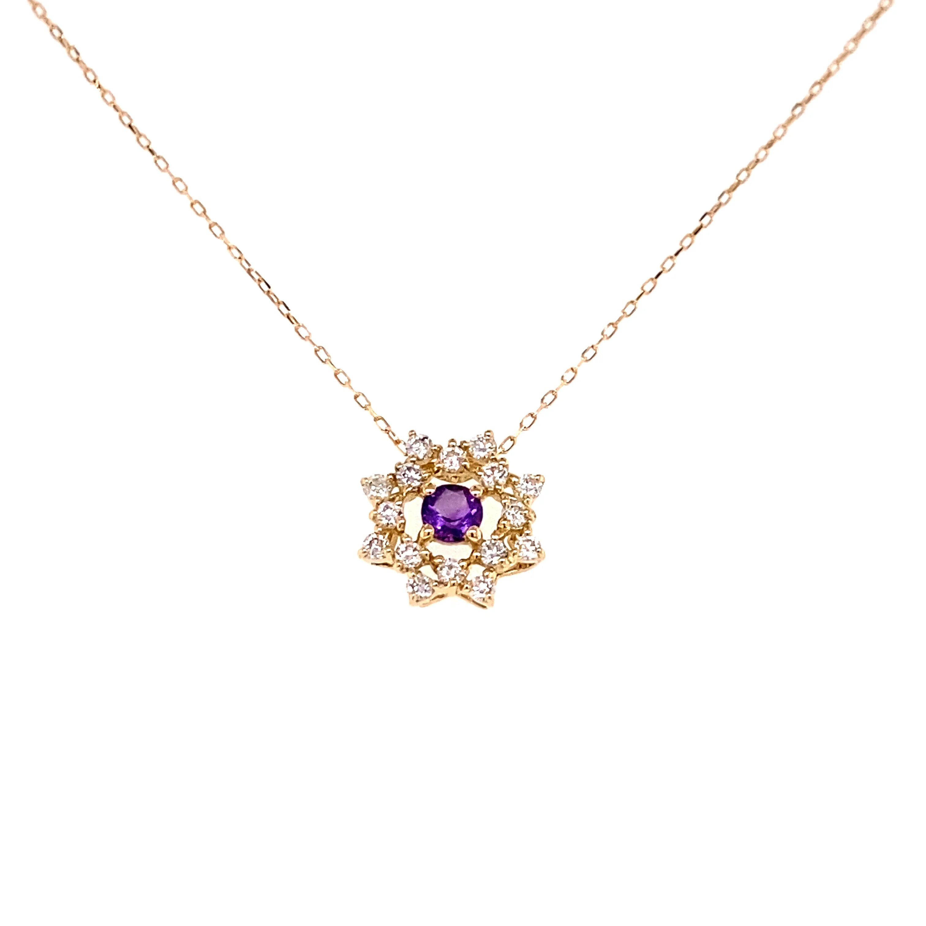 JMW Japan made Solid K10 K18 gold Feb month Birthstone Amethyst Gems with 0.16ct Diamond Birthday gift 
JMW Japan made Solid K10 K18 gold Feb month Birthstone Amethyst Gems with 0.16ct Diamond Birthday gift