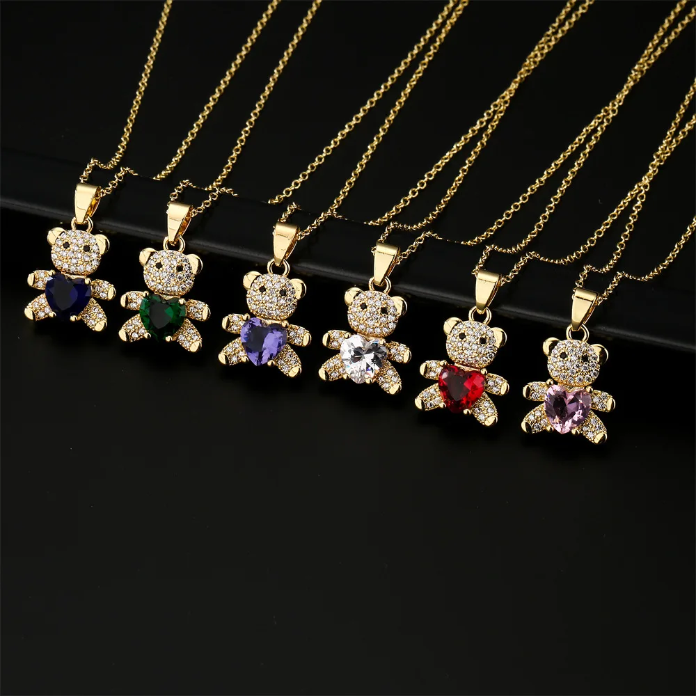 Daihe Fashion Jewelry Sweater Chain Copper Crystal Zircon Bear Gold plated Pendant Necklace
Daihe Fashion Jewelry Sweater Chain Copper Crystal Zircon Bear Gold plated Pendant Necklace