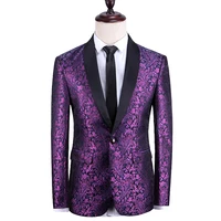 Men's casual purple floral embroidery trim wedding suit 2 piece wholesale ball party dinner dress
Men's casual purple floral embroidery trim wedding suit 2 piece wholesale ball party dinner dress