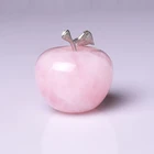 Wholesale Rose Quartz Crystal Apple For Christmas Gift Home Decoration