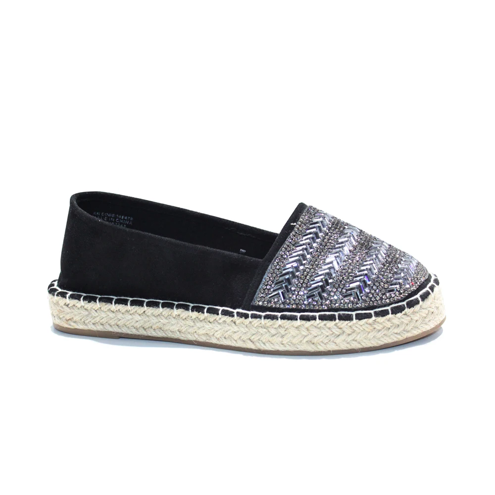 Wholesale and retail hot outdoor styles shinny fake diamond decoration platform jute espadrilles shoes for ladies, Black and beige or customized
Wholesale and retail hot outdoor styles shinny fake diamond decoration platform jute espadrilles shoes for ladies, Black and beige or customized