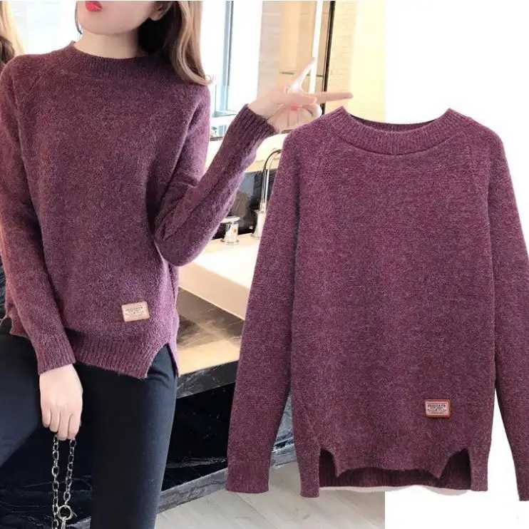 Women Sweaters And Pullovers Autumn Winter Long Sleeve Pull Femme Solid Pullover Female Casual Knitted Sweater
Women Sweaters And Pullovers Autumn Winter Long Sleeve Pull Femme Solid Pullover Female Casual Knitted Sweater
