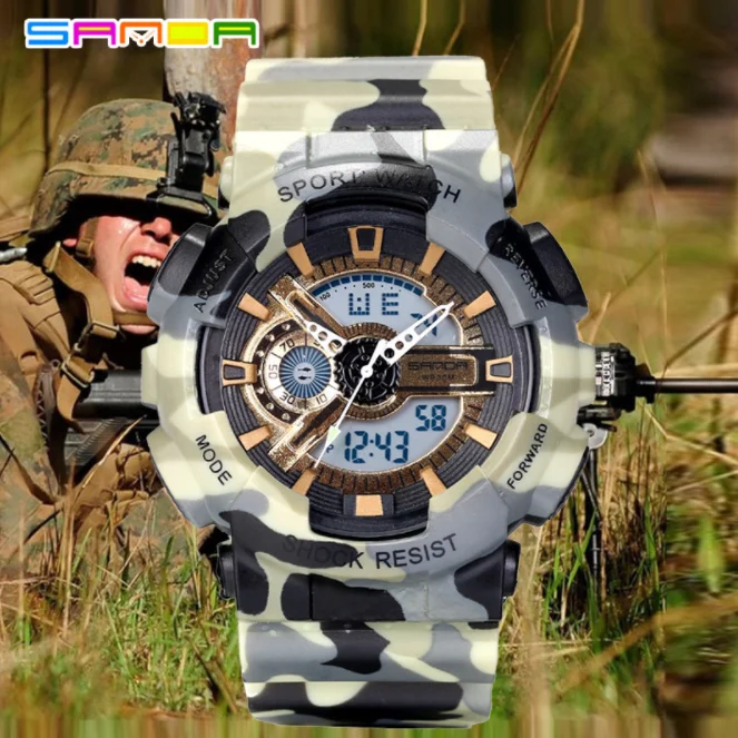 SANDA Brand Fashion Watch Men Style Army Military Shock Wristwatches Luxury Analog Digital Sports Watches
SANDA Brand Fashion Watch Men Style Army Military Shock Wristwatches Luxury Analog Digital Sports Watches
