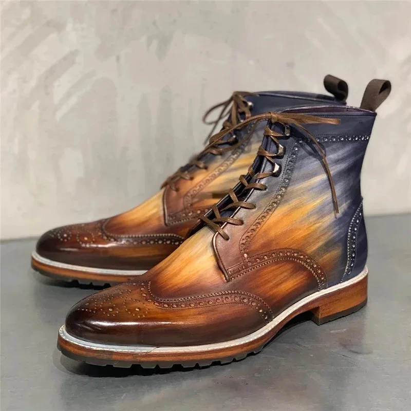 High Quality Fashion Black Brown Waterproof Shoes Ankle Pu Leather Winter Women's Men's Boots, Black/red/blue/brown
High Quality Fashion Black Brown Waterproof Shoes Ankle Pu Leather Winter Women's Men's Boots, Black/red/blue/brown
