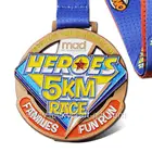 Custom Logo Zinc Alloy Run Race Marathon Color Fiesta Sports Medals