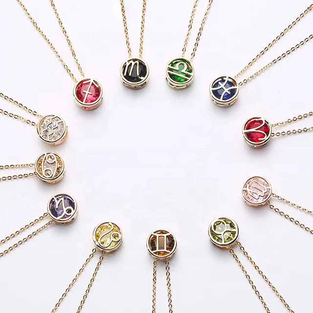 Wholesale Gold plated personalized necklace birthstone CZ Jewelry Zodiac Necklace For Women, Gold color
Wholesale Gold plated personalized necklace birthstone CZ Jewelry Zodiac Necklace For Women, Gold color