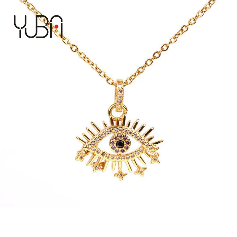 Vintage Shiny Zircon CZ Evil Eyes Star Pendant Necklace Vacuum Plating Micro Colored Cubic Zirconia Stars Eyes Necklace
Vintage Shiny Zircon CZ Evil Eyes Star Pendant Necklace Vacuum Plating Micro Colored Cubic Zirconia Stars Eyes Necklace