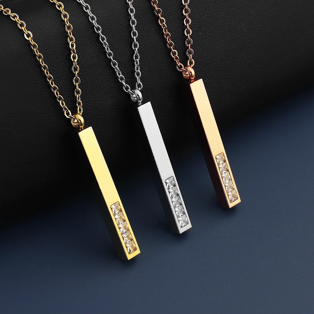 2021 New Rhinestone Stick Pendant DIY Personalized Custom Name Mother's Day Thanksgiving Stainless Steel Necklace, Gold
2021 New Rhinestone Stick Pendant DIY Personalized Custom Name Mother's Day Thanksgiving Stainless Steel Necklace, Gold