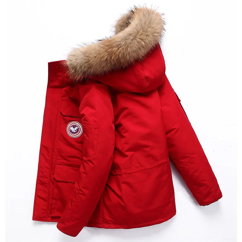 High Quality Low Price Big Fur Collar Original Canada Style Men's Plus Size Goose Down Jacket Outdoor winter down jacket
High Quality Low Price Big Fur Collar Original Canada Style Men's Plus Size Goose Down Jacket Outdoor winter down jacket