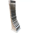 Graceful lines designed MDF Multi Layers Hierarchical wood sample flooing display rack for Retail Store