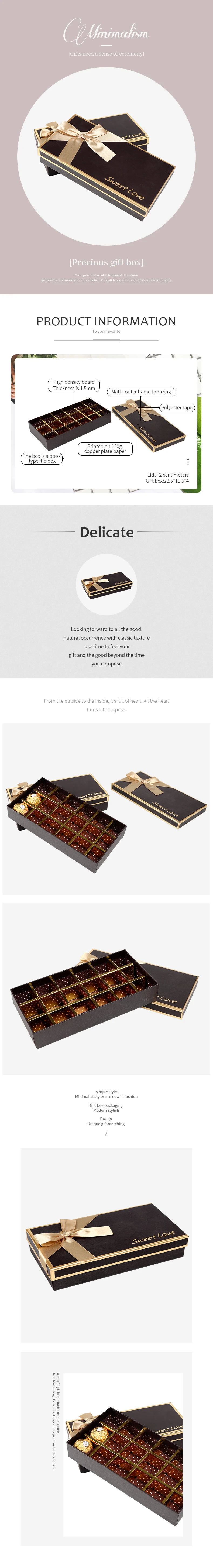 2020 fashion packaging homemade chocolates empty gift boxes
