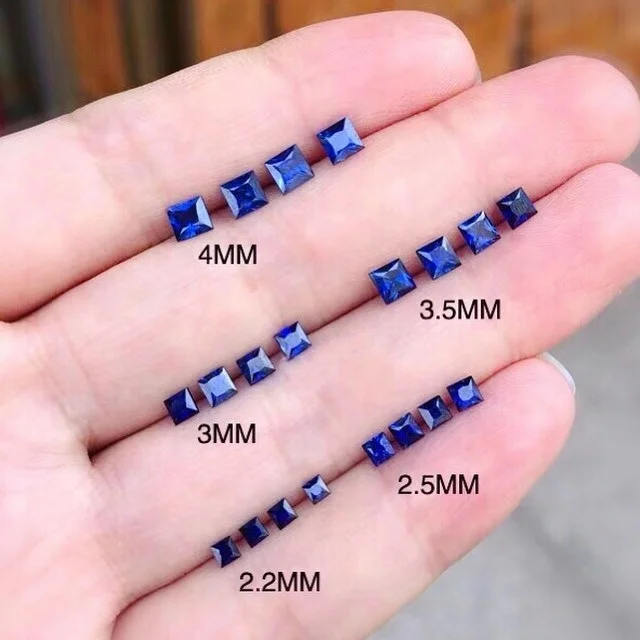 Натуральный Siri Lankan sapphire square 2,2 мм-4,5 мм srilanka синий сапфир кольцо поверхность с камнем