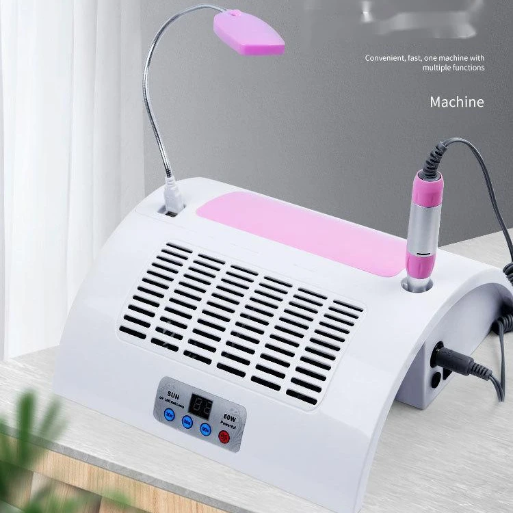 Portable Nail Drill Dust Collector with light therapy lamp special for nail salon 5 in 1 wholesale, White pink
Portable Nail Drill Dust Collector with light therapy lamp special for nail salon 5 in 1 wholesale, White pink