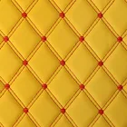 Embroidery Quilted Diamond Stitching Leather for Sofa Making E046-1