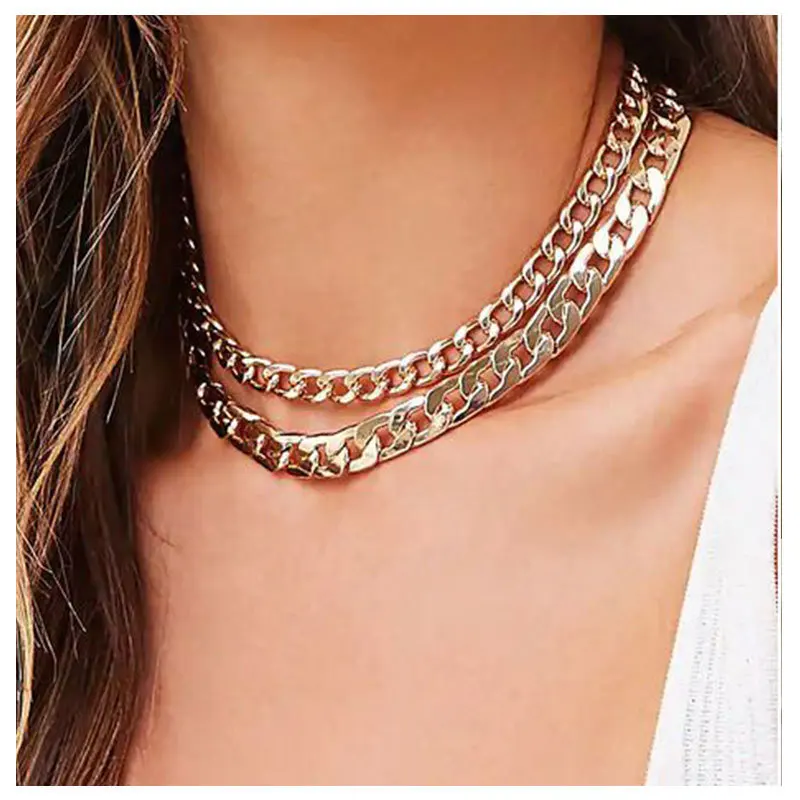 European and American cross border simple personality geometric retro mix thick and thin multi-layer chain Tassel Necklace
European and American cross border simple personality geometric retro mix thick and thin multi-layer chain Tassel Necklace