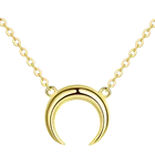 Forewe Luxury 925 Sterling Silver OX Horn Pendant Necklace Rose Gold Necklace for Women Fashion Jewelry