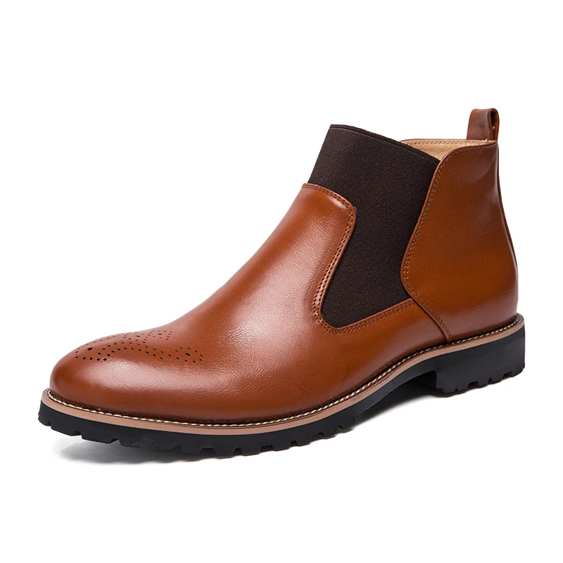 New Leather boots men's British style boots retro wild high-top desert tooling shoes Outdoor Fashion Safety Boots, As picture shown
New Leather boots men's British style boots retro wild high-top desert tooling shoes Outdoor Fashion Safety Boots, As picture shown