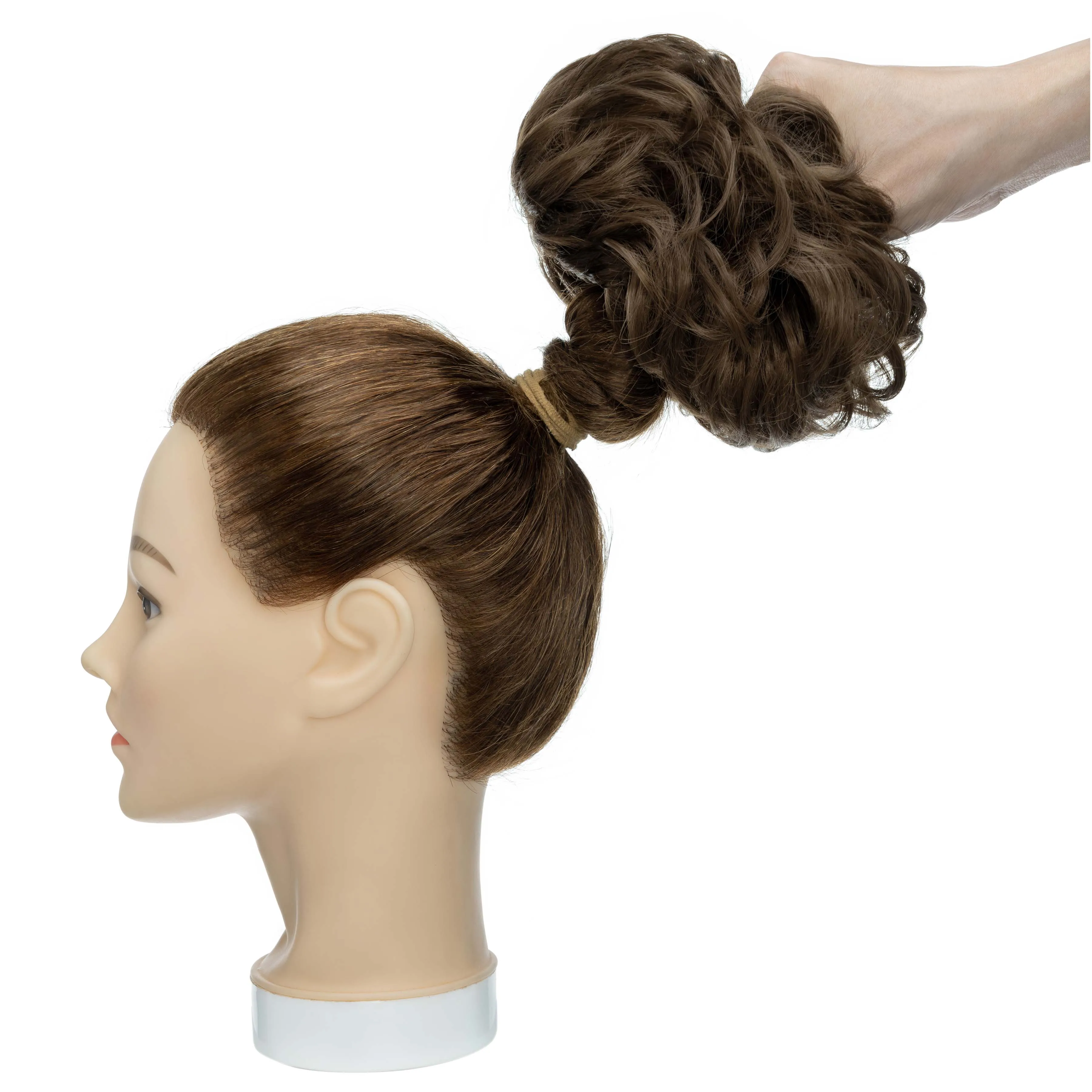 S-Noilite Rich gray color mess waver bun hair synthetic hair extension rubber band chignon
S-Noilite Rich gray color mess waver bun hair synthetic hair extension rubber band chignon