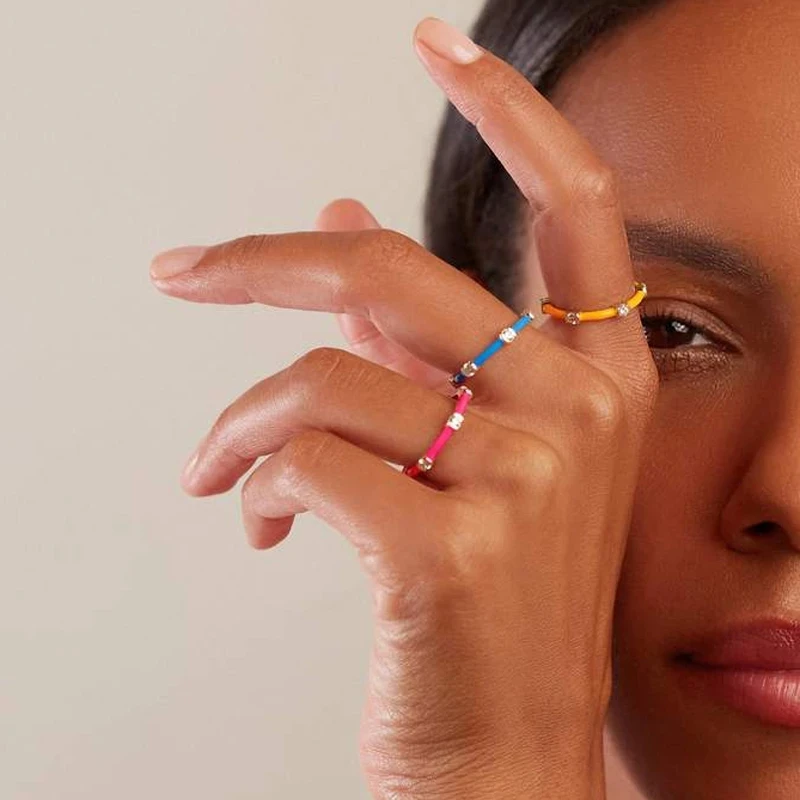 Wholesale Colorful Enamel Finger Nails Rings Gold Adjustable CZ Stack Rings Sets For All Fingers
Wholesale Colorful Enamel Finger Nails Rings Gold Adjustable CZ Stack Rings Sets For All Fingers