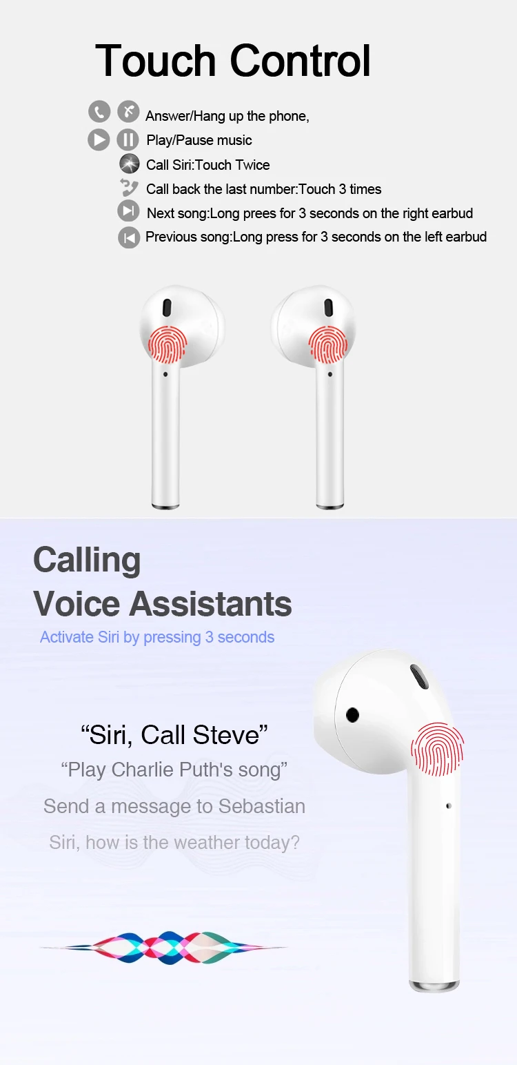 i12 Wireless Earbuds Factory Touch Function i12 tws i10 Wireless Bluetooth Earphone Headphone Manufacturer for Apple Earphone - ANKUX.COM