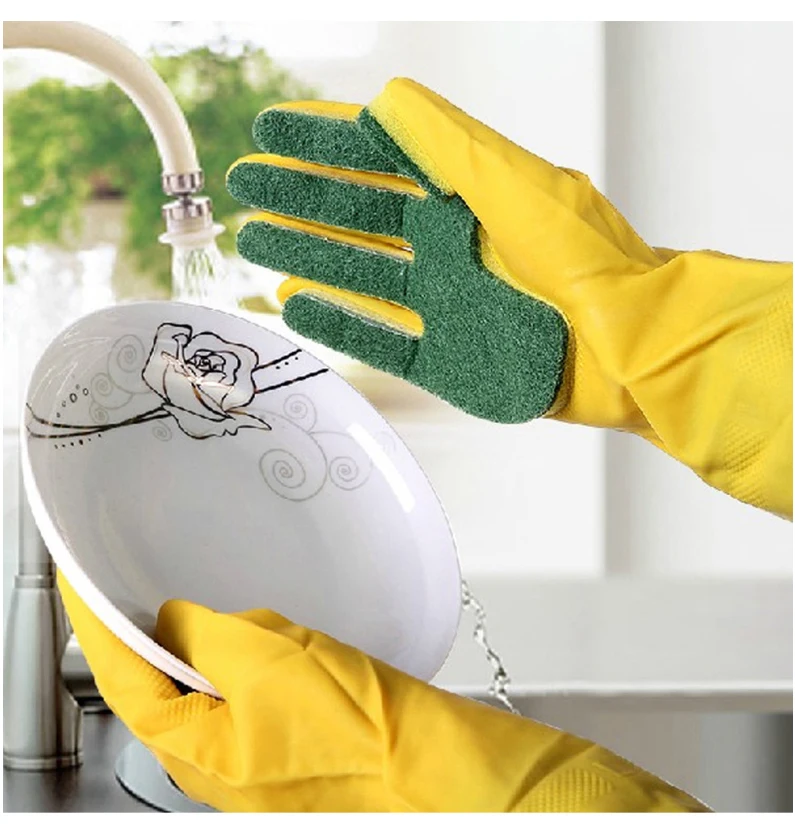 Household Dish Washing Rubber Gloves Scouring cloth sponge for Washing Clothes Cleaning Gloves for Housekeeping, White
Household Dish Washing Rubber Gloves Scouring cloth sponge for Washing Clothes Cleaning Gloves for Housekeeping, White