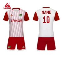 New Model jersey manufacturer custom red white Sporting soccer jersey football shirt for men and kids
New Model jersey manufacturer custom red white Sporting soccer jersey football shirt for men and kids