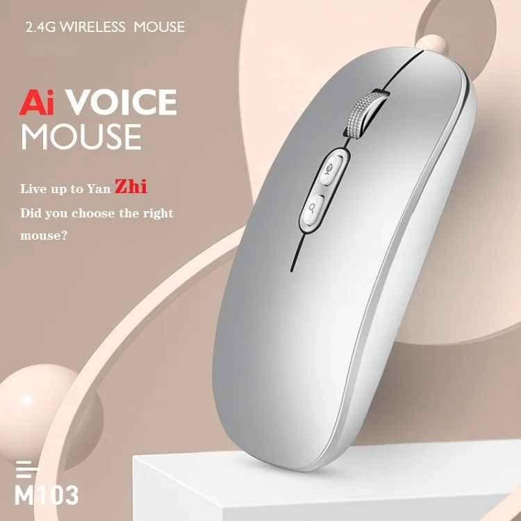 Rechargeable Battery Powered Smart Ai Voice Mouse With 28 languages Voice Typing Computer Desktop AI mouse auto Translate, Silver/rose gold/gray/black/porcelain white/lovely pink/elegant blue
Rechargeable Battery Powered Smart Ai Voice Mouse With 28 languages Voice Typing Computer Desktop AI mouse auto Translate, Silver/rose gold/gray/black/porcelain white/lovely pink/elegant blue