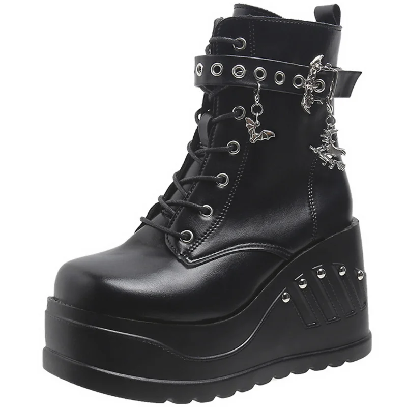 Dropshipping Custom Logo Gothic Style Super High Heels Ankle Boots Women Shoes Lace-up Martin Boots
Dropshipping Custom Logo Gothic Style Super High Heels Ankle Boots Women Shoes Lace-up Martin Boots