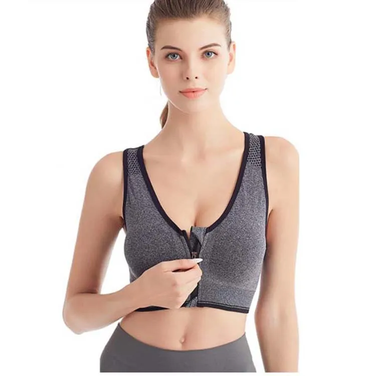Plus Size XXL Padded Wirefree Breathable Sports Tops Fitness Gym Yoga Sports Bra Top Front Zipper Sports Bra Women, Customized colors
Plus Size XXL Padded Wirefree Breathable Sports Tops Fitness Gym Yoga Sports Bra Top Front Zipper Sports Bra Women, Customized colors