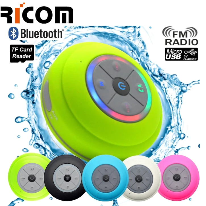 New design LED sucker bluetooth shower speaker, waterproof bluetooth speaker with LED light - ANKUX.COM