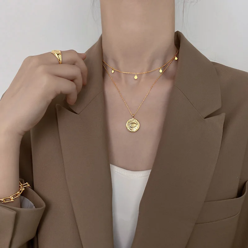 eyes necklace New fashion simple vintage gold stainless steel angel eyes pendant necklace women, Like picture
eyes necklace New fashion simple vintage gold stainless steel angel eyes pendant necklace women, Like picture