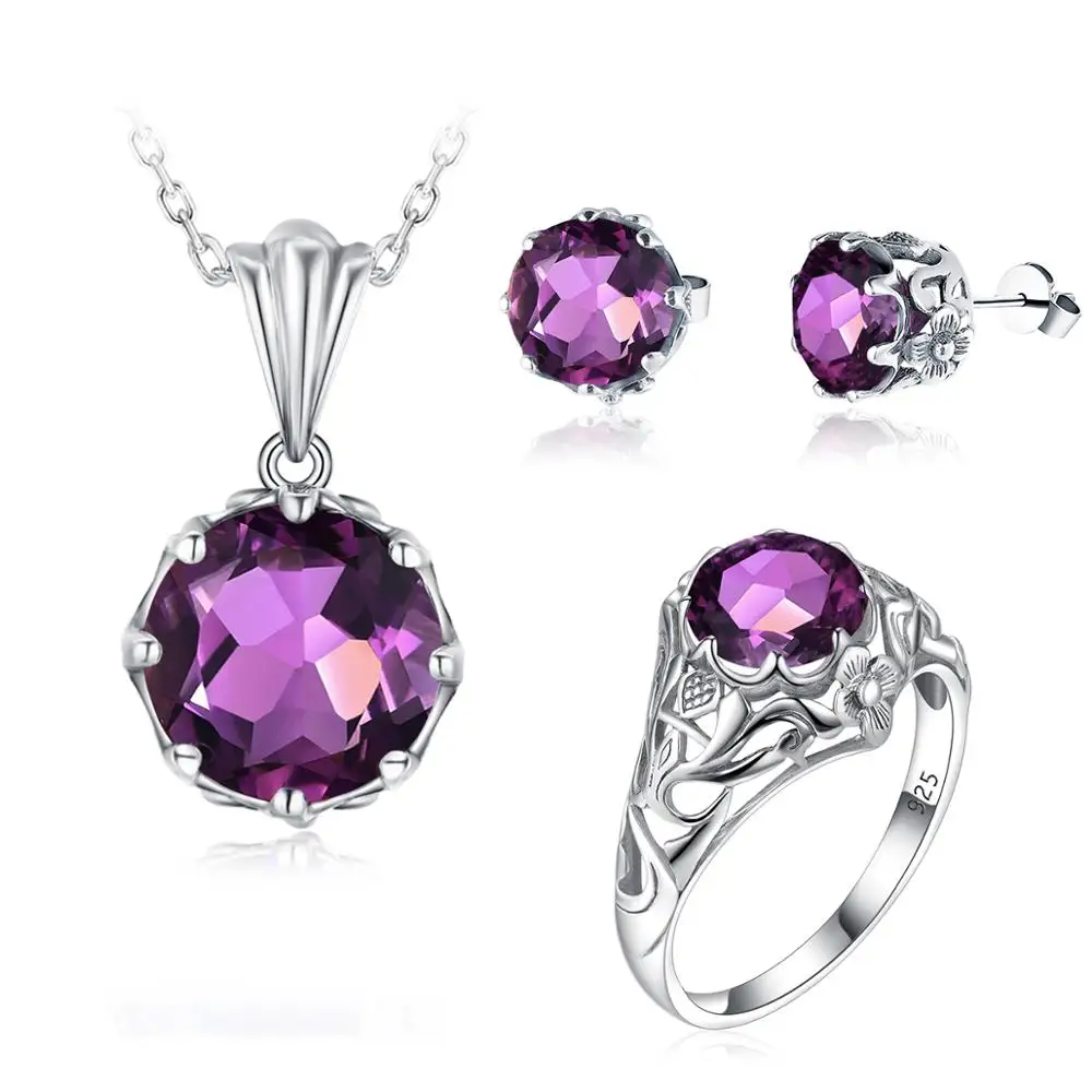 Vintage Exquisite Filigree anniversary 12 month birthstone Amethyst ensemble de bijoux women 925 sterling Silver Jewelry Set
Vintage Exquisite Filigree anniversary 12 month birthstone Amethyst ensemble de bijoux women 925 sterling Silver Jewelry Set