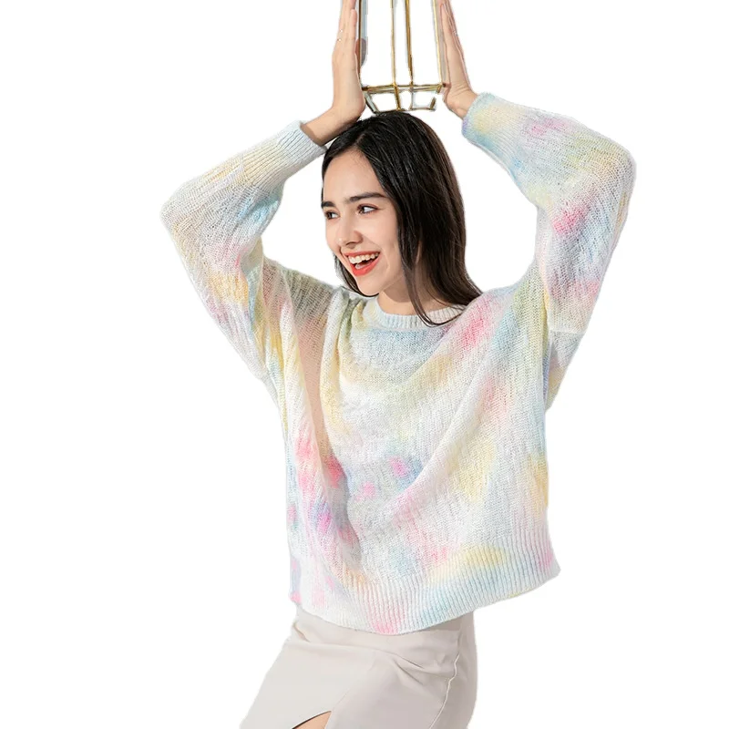 Korean Style Lazy Loose Mohair Sweater Autumn Style Women's Art Spray-dyed Forest Women's Clothing
Korean Style Lazy Loose Mohair Sweater Autumn Style Women's Art Spray-dyed Forest Women's Clothing