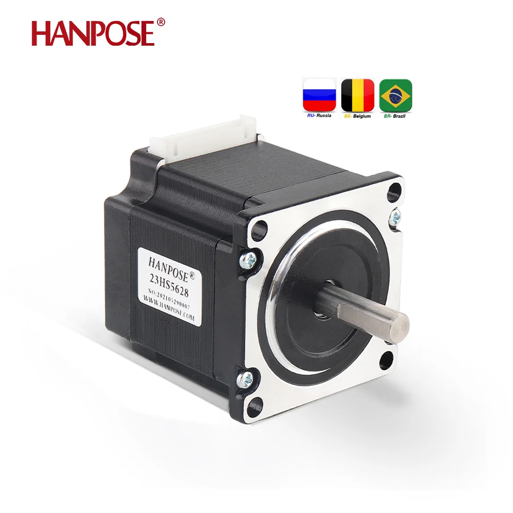 

HANPOSE high torque 23HS5628 2.8A 126N.cm D-8MM cnc 57 step motor engine motor for CNC milling machine nema23 stepper motor