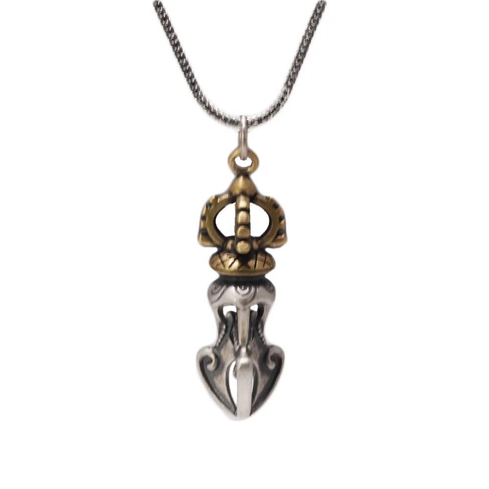 New Arrival Real Solid 925 Sterling Silver Vintage Buddhist Vajra Pendant Necklace Perfect for Men and Women's Amulet Jewelry
New Arrival Real Solid 925 Sterling Silver Vintage Buddhist Vajra Pendant Necklace Perfect for Men and Women's Amulet Jewelry