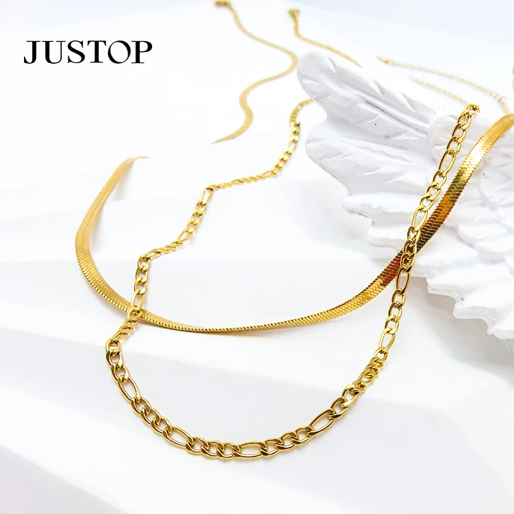 Stainless Steel Jewelry Fancy Gold Plated Link Chains Trendy Necklace Clavicle Chain Layer Neckless Jewelry
Stainless Steel Jewelry Fancy Gold Plated Link Chains Trendy Necklace Clavicle Chain Layer Neckless Jewelry