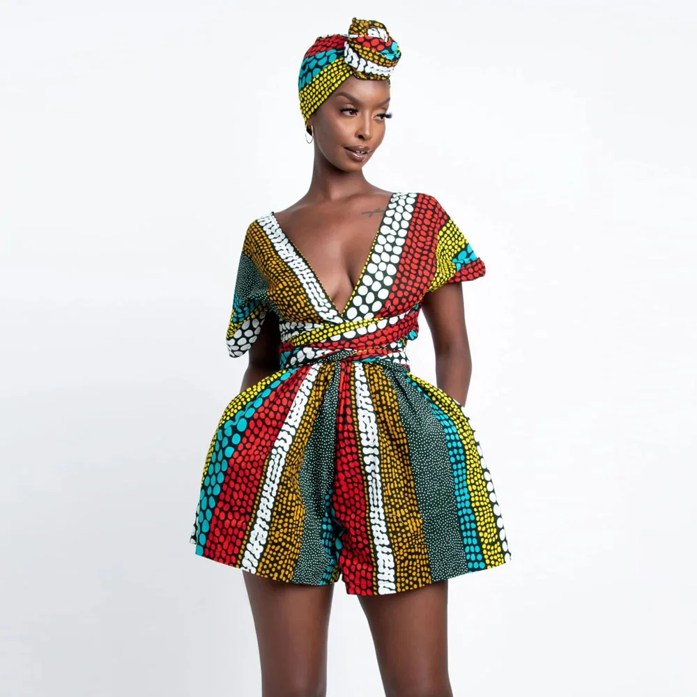 One Piece Jumpsuit Sexy Boho African Dress Long Maxi V-Neck Women Multi-Way Dress Pleated Dress Floral Print Shorts For Women, Picture color
One Piece Jumpsuit Sexy Boho African Dress Long Maxi V-Neck Women Multi-Way Dress Pleated Dress Floral Print Shorts For Women, Picture color