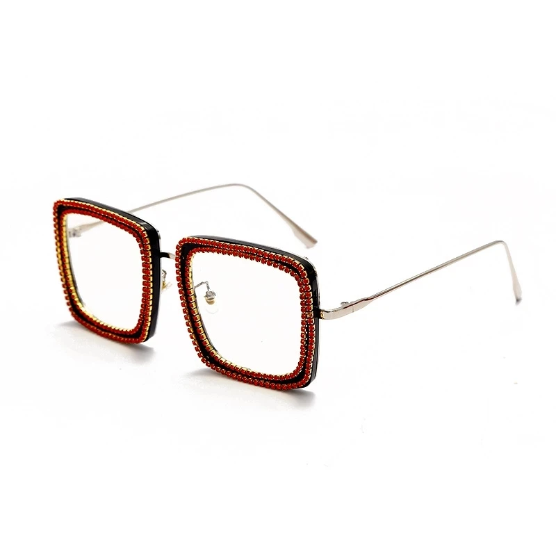 Oversized Square Diamond Glasses Women Blue Light Blocking Big Frame Luxury Crystal Computer Glasses Frame Rhinestone Eyewear, Custom colors
Oversized Square Diamond Glasses Women Blue Light Blocking Big Frame Luxury Crystal Computer Glasses Frame Rhinestone Eyewear, Custom colors