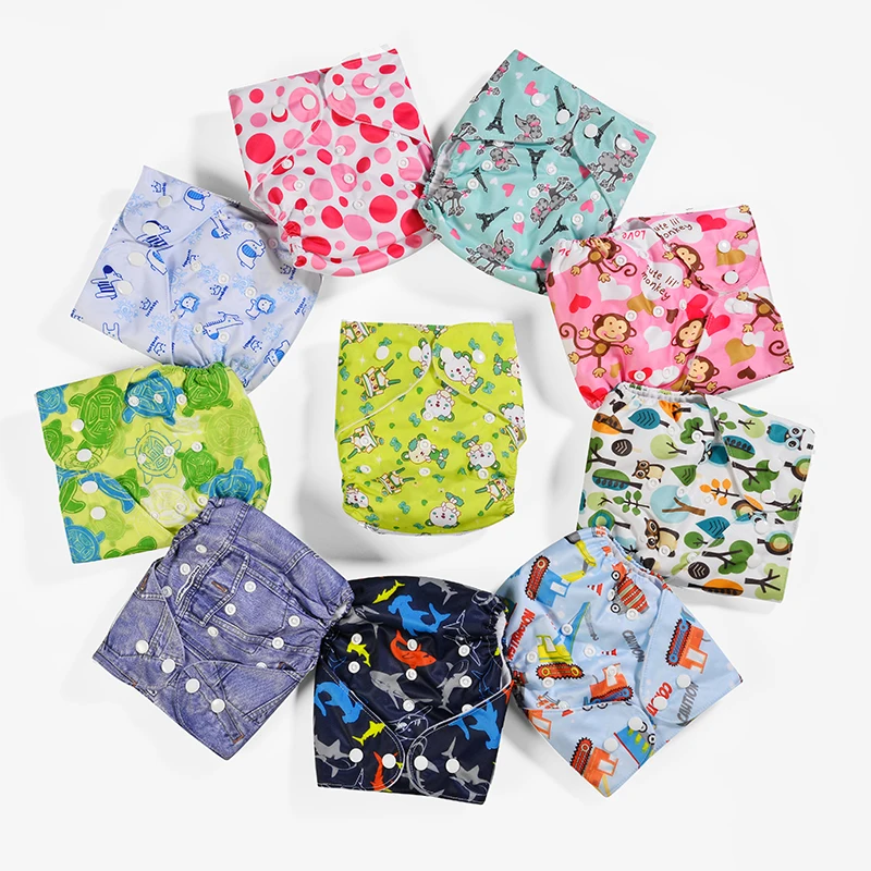 

Popular Baby Cloth Diaper Reusable Newborn Aio Cloth Diaper Inserts Anime Cloth Nappies Diaper, Colorful