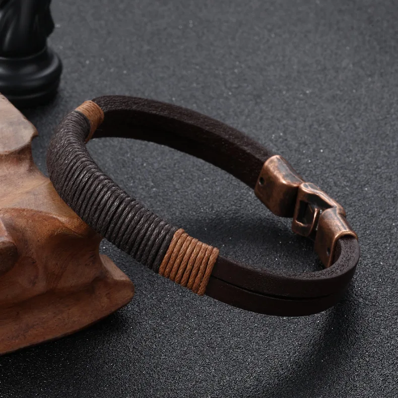 Retro Leather Hemp Rope Bracelet Wristband Hand-woven PU Leather Bracelet Bangle For Women Men Jewelry(KB8445), As picture 
Retro Leather Hemp Rope Bracelet Wristband Hand-woven PU Leather Bracelet Bangle For Women Men Jewelry(KB8445), As picture