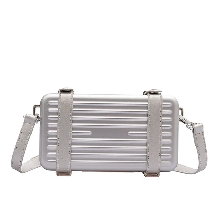 Women's Trolley Case Casual Crossbody Bag 2021 New Fashion Box Wild Personality Pvc Material Small Box Shoulder Messenger Bag, 6 colors
Women's Trolley Case Casual Crossbody Bag 2021 New Fashion Box Wild Personality Pvc Material Small Box Shoulder Messenger Bag, 6 colors